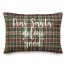 Daear Santa, Define Good in Tartan Plaid 14x20 Spun Poly Pillow