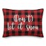 Don't Let It Snow in Buffalo Check Plaid 14x20 Spun Poly Pillow