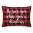 He Sees You When You're Drinking in Buffalo Check Plaid 14x20 Spun Poly Pillow