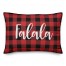 Falala in Buffalo Check Plaid 14x20 Spun Poly Pillow