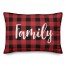 Family in Buffalo Check Plaid 14x20 Spun Poly Pillow