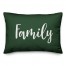 Family in Dark Green 14x20 Spun Poly Pillow
