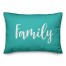 Family in Teal 14x20 Spun Poly Pillow