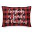 Everybody Is Family At Christmas in Buffalo Check Plaid 14x20 Spun Poly Pillow