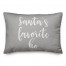 Santa's Favorite Ho in Gray 14x20 Spun Poly Pillow