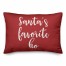 Santa's Favorite Ho in Red 14x20 Spun Poly Pillow