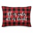 All Is Calm, All Is Bright in Buffalo Check Plaid 14x20 Spun Poly Pillow