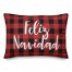Feliz Navidad in Buffalo Check Plaid 14x20 Spun Poly Pillow