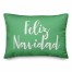 Feliz Navidad in Light Green 14x20 Spun Poly Pillow