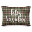 Feliz Navidad in Tartan Plaid 14x20 Spun Poly Pillow