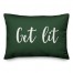 Get Lit in Dark Green 14x20 Spun Poly Pillow