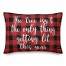 The Tree Isn't The Only Thing Getting Lit This Year in Buffalo Check Plaid 14x20 Spun Poly Pillow