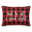 And To All A Good Night in Buffalo Check Plaid 14x20 Spun Poly Pillow
