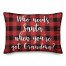 Who Needs Santa When You've Got Grandma? in Buffalo Check Plaid 14x20 Spun Poly Pillow