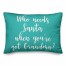 Who Needs Santa When You've Got Grandma? in Teal 14x20 Spun Poly Pillow