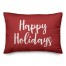Happy Holidays in Red 14x20 Spun Poly Pillow