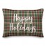 Happy Holidays in Tartan Plaid 14x20 Spun Poly Pillow