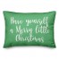 Have Yourself A Merry Little Christmas in Light Green 14x20 Spun Poly Pillow