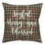 Joyful, Merry & Blessed in Tartan Plaid 18x18 Spun Poly Pillow