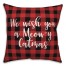 We Wish You A Meowy Catmas in Buffalo Check Plaid 18x18 Spun Poly Pillow