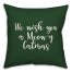 We Wish You A Meowy Catmas in Dark Green 18x18 Spun Poly Pillow