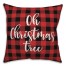 Oh Christmas Tree in Buffalo Check Plaid 18x18 Spun Poly Pillow