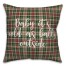 Baby It's Cold As Balls Outside in Tartan Plaid 18x18 Spun Poly Pillow