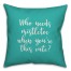 Who Needs Mistletoe When You're This Cute? in Teal 18x18 Spun Poly Pillow