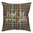 Drink 'Til You're Jolly in Tartan Plaid 18x18 Spun Poly Pillow