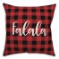 Falala in Buffalo Check Plaid 18x18 Spun Poly Pillow