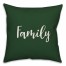 Family in Dark Green 18x18 Spun Poly Pillow