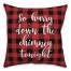 So Hurry Down The Chimney Tonight in Buffalo Check Plaid 18x18 Spun Poly Pillow
