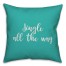 Jingle All The Way in Teal 18x18 Spun Poly Pillow