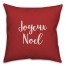 Joyeux Noel in Red 18x18 Spun Poly Pillow