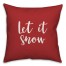 Let It Snow in Red 18x18 Spun Poly Pillow