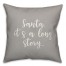 Santa, It's A Long Story in Gray 18x18 Spun Poly Pillow