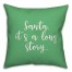 Santa, It's A Long Story in Light Green 18x18 Spun Poly Pillow