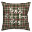 Santa, It's A Long Story in Tartan Plaid 18x18 Spun Poly Pillow