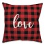 Love in Buffalo Check Plaid 18x18 Spun Poly Pillow