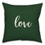 Love in Dark Green 18x18 Spun Poly Pillow