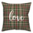 Love in Tartan Plaid 18x18 Spun Poly Pillow