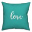 Love in Teal 18x18 Spun Poly Pillow