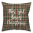 This Girl Loves Christmas in Tartan Plaid 18x18 Spun Poly Pillow
