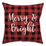 Merry & Bright in Buffalo Check Plaid 18x18 Spun Poly Pillow