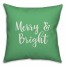 Merry & Bright in Light Green 18x18 Spun Poly Pillow