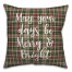 May Your Days Be Merry & Bright in Tartan Plaid 18x18 Spun Poly Pillow