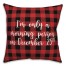 I'm Only A Morning Person On December 25 in Buffalo Check Plaid 18x18 Spun Poly Pillow