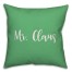 Mr. Claus in Light Green 18x18 Spun Poly Pillow