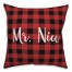 Mr. Nice in Buffalo Check Plaid 18x18 Spun Poly Pillow