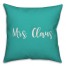 Mrs. Claus in Teal 18x18 Spun Poly Pillow
